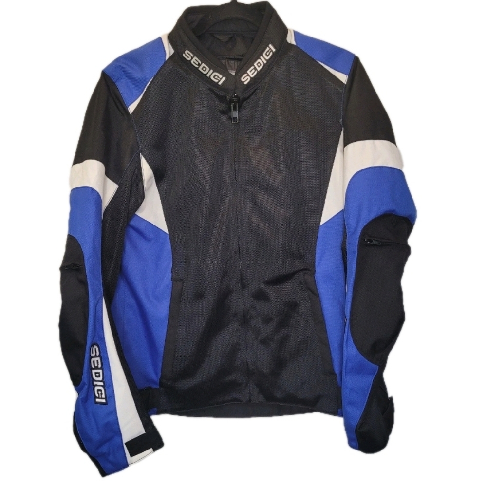 Sedici XY Protector Level 2 Men Motorcycle Jacket Size Small Blue Black Full Zip